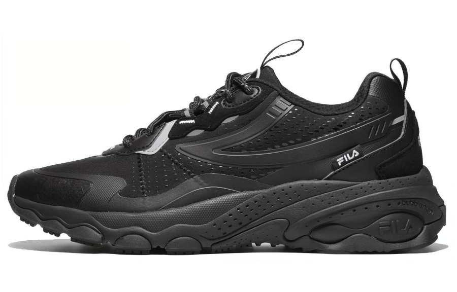 FILA Bubble TR Textile, Synthetic Leather Low top Casual Shoes Unisex Black Korean Style