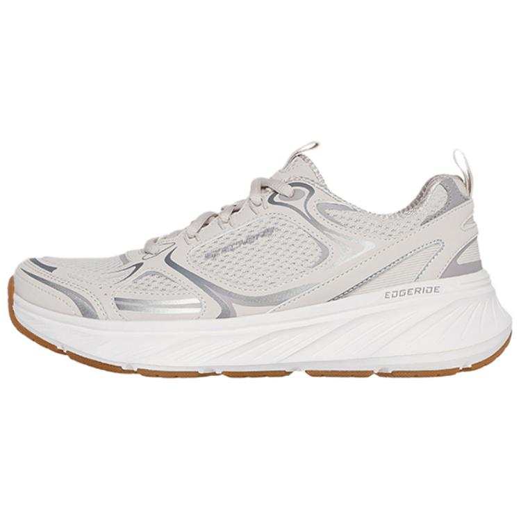 Skechers Edgeride Abrasion Resistant Breathable Low top Casual Shoes Women's Beige Gray