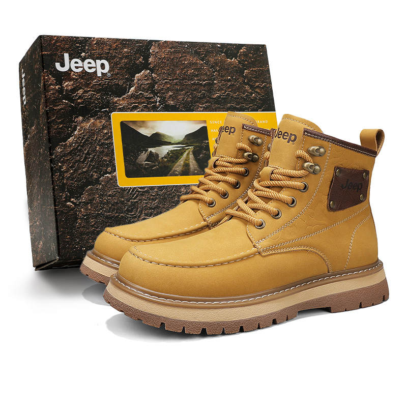 Jeep Jeep Crew Combat Boots Men's Earth Yellow