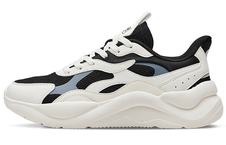 361° Cushioning Abrasion Resistant Breathable Low top Sports Casual Shoes Men's Black White