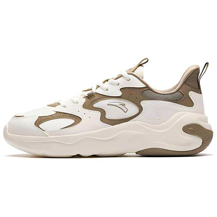 Anta Slip Resistant, Abrasion Resistant, Height Increasing Low top Casual Shoes Men's Beige Brown