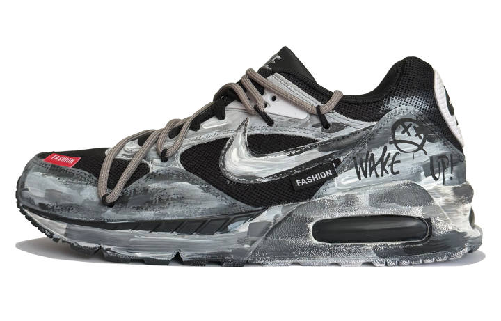 Nike Nike Air Max Correlate Wake Cushioning Lightweight Low top Casual Shoes Unisex Black Gray