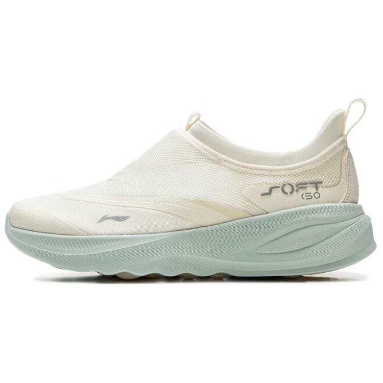 Li-Ning Li Ning SOFT GO 2 Cushioning Slip Resistant Breathable Lightweight Low top Casual Shoes Women's Ecru