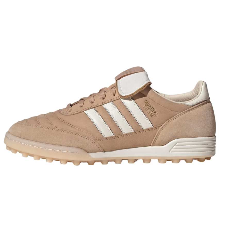 Adidas Originals TF Turf Firm Ground Slip Resistant Abrasion Resistant Soccer Shoes Men's Brown Beige