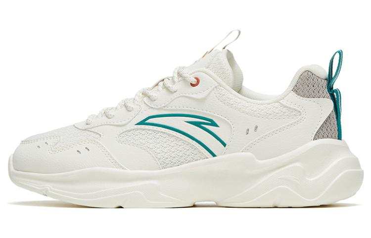 Anta Wear resistant, Non slip And Breathable Low top Sports Casual Shoes Women's White Gray Green