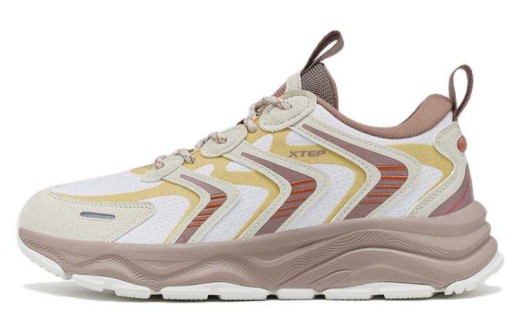 XTEP Red Cliffs 1.0 Casual Shoes Men's Low Top Sail White/Tea White/Brown Gray/Yellow