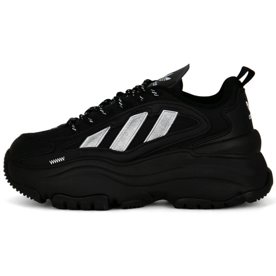 Adidas Originals OZGAIA Little Lucky Abrasion Resistant Abrasion Resistant Low top Chunky Sneakers Women's Black Silver