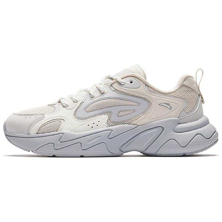 Anta Pulse Cushioning Slip Resistant Abrasion Resistant Low top Casual Shoes Women's Beige Gray Pink