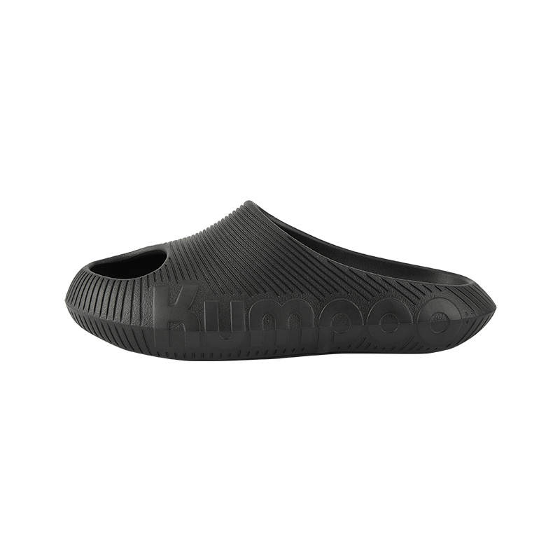 KUMPOO Abrasion Resistant Antibacterial Slide Slippers Unisex Black