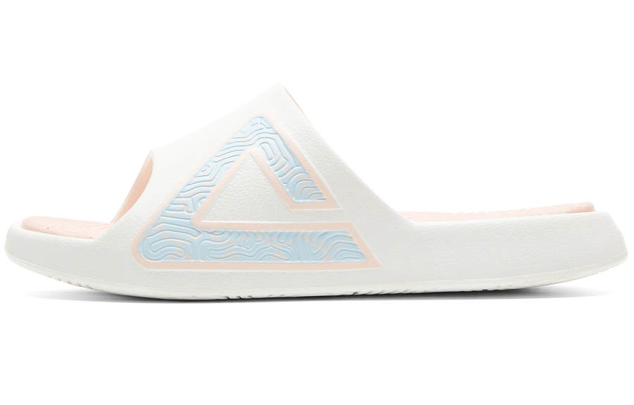 PEAK Chinese Original Collection Slide Slippers Men's Canvas White Powder