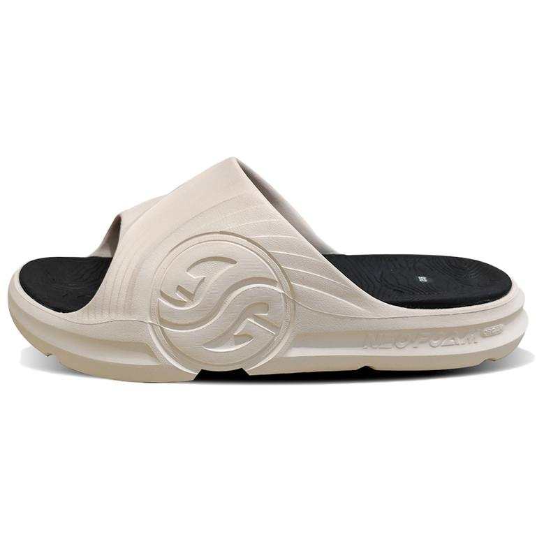 361° Slip Resistant Cushioning Slide Slippers Men's Beige Black