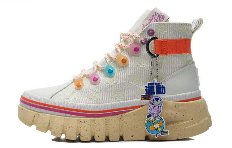Li-Ning Persue x Li Ning Wave High top Casual Shoes Women's Vanilla White