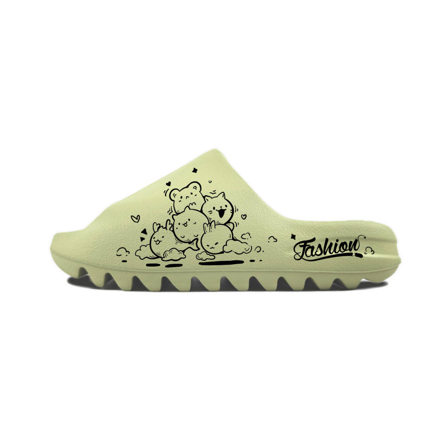 Adidas Originals Yeezy Slide Slip Resistant Slide Slippers Unisex Green