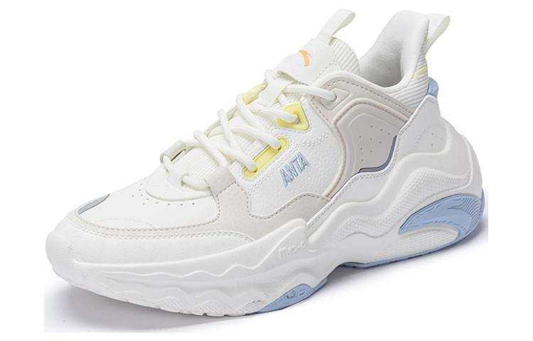 Anta Comfortable Round Toe Cushioning Slip Resistant Cushioning Slip Resistant Low top Casual Shoes Women's Gray