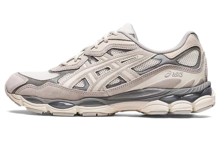 ASICS GEL NYC Abrasion Resistant Slip Resistant Low top Casual Shoes Unisex Beige Gray