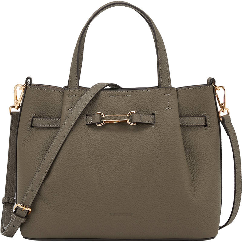 YEARCON Cow Leather Tote Bag, Shopping Bag, Handbag Women's Gray