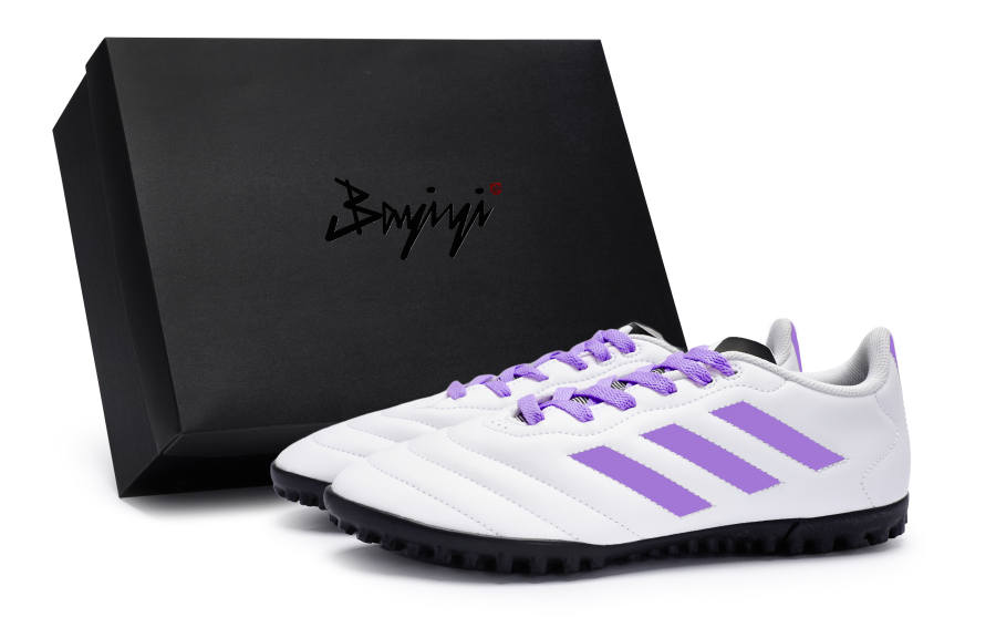 Adidas Adidas GOLETTO VII Slip Resistant Abrasion Resistant Slip Resistant Abrasion Resistant Soccer Shoes Unisex White Purple