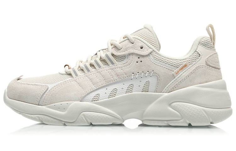 Li-Ning Li Ning Moonchaser Cushioning Slip Resistant Abrasion Resistant Low top Casual Shoes Men's Pearl White