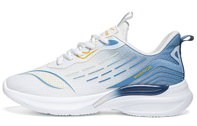 Warrior Students' Running Shoes Lightweight And Breathable Low top Casual Shoes Men's White Blue