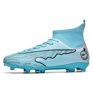 DOUBLE STAR 88 Synthetic Leather Lightweight Soccer Shoes Unisex Aqua