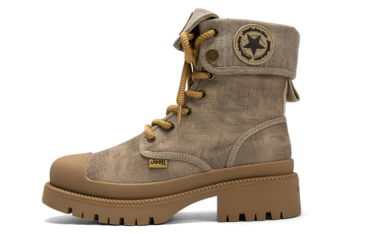 Jeep Jeep Short Combat Boots Women's Light Coffee