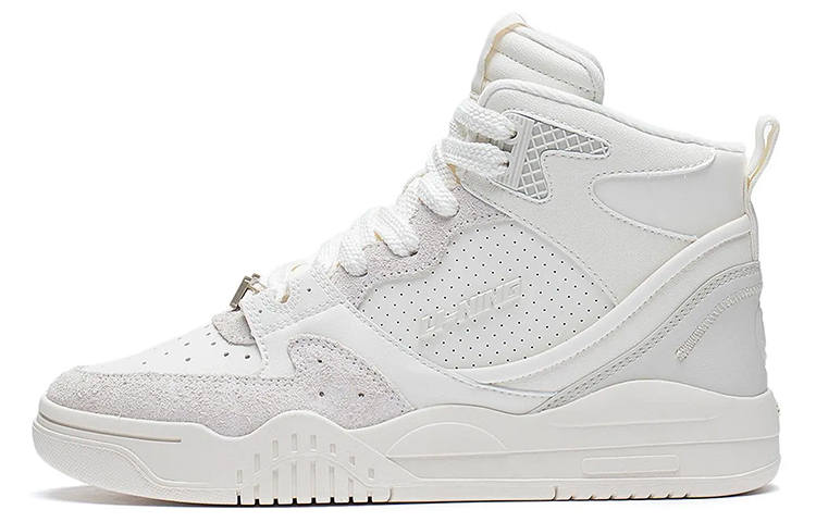 Li-Ning Li Ning Yuebai Comfortable High top Sports Casual Shoes Women's Ecru