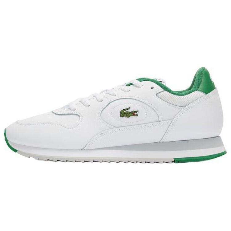 LACOSTE Low top Casual Shoes Men's White Green