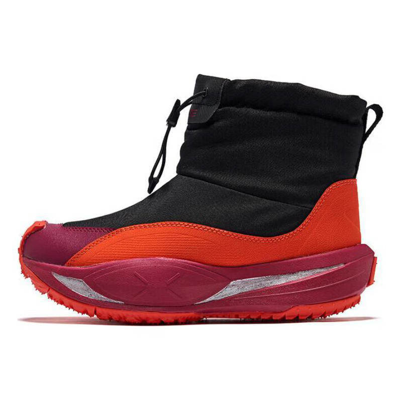 Erke Ask For Heating 2.0 Thermal Lightweight Slip Resistant High top Casual Shoes Women's Jet Black Sunset Red
