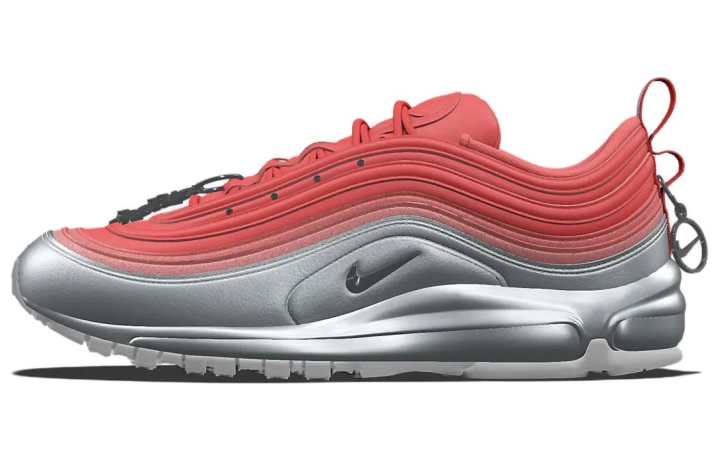 Nike Nike Air Max 97 Cushioning, Wear Resistant Low top Casual Shoes Unisex Gray Red