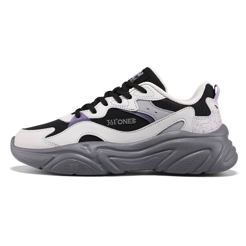 361° Wear resistant And Lightweight Low top Casual Shoes Women's Black White Gray