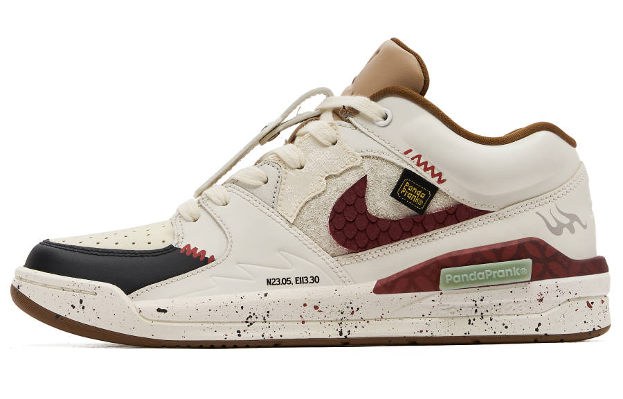 Jordan Jordan Stadium 90 Abrasion Resistant Slip Resistant Low top Casual Shoes Men's Beige Red