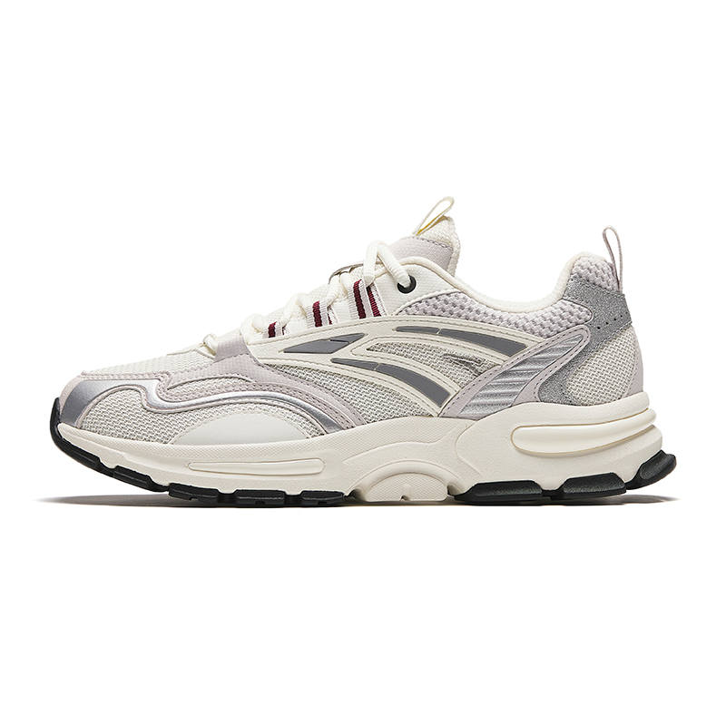 Anta Millennium Cushioning Slip Resistant Abrasion Resistant Low top Casual Shoes Men's White Gray Silver