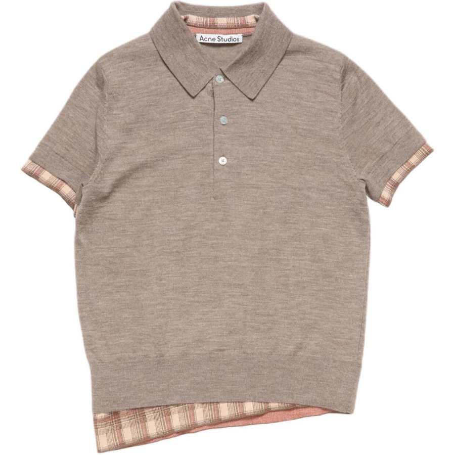 Acne Studios Acne Studios Layered Knitted Polo Shirt