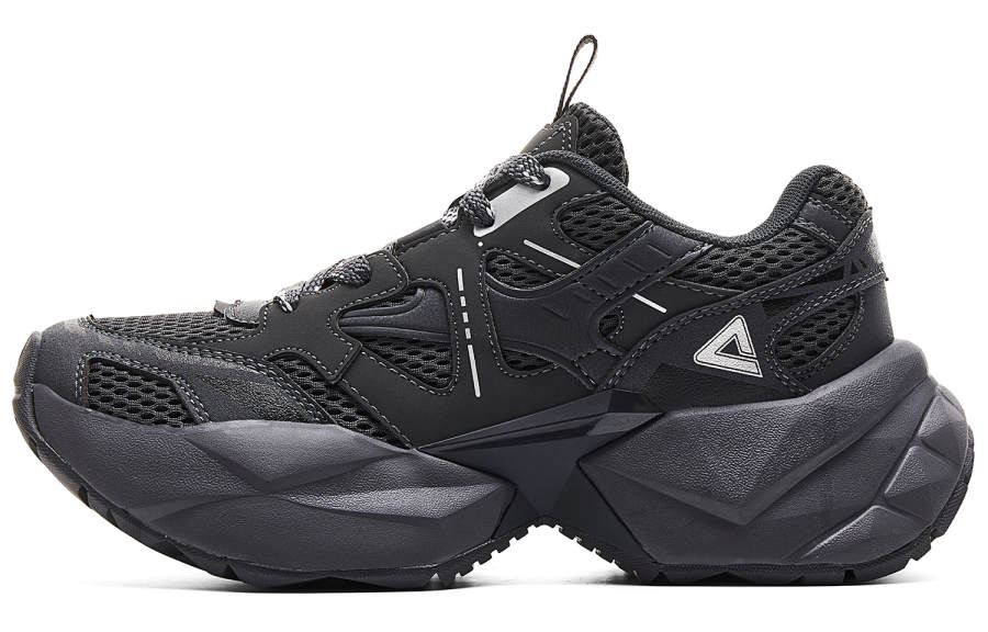 PEAK Cushioning Slip Resistant Abrasion Resistant Low top Casual Shoes Women's Black Gray