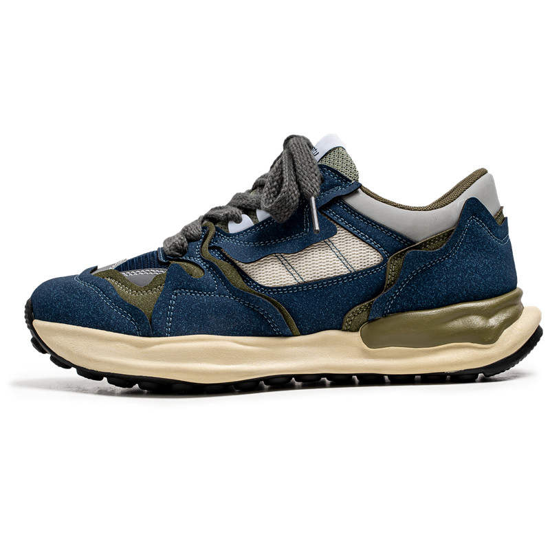 Meiretu Slip Resistant Abrasion Resistant Low top Casual Shoes Men's Interstellar Blue