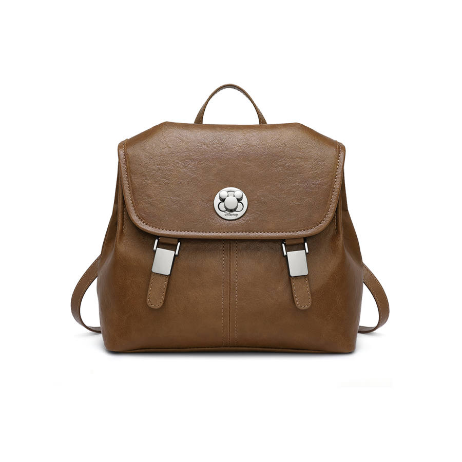 Disney Disney Mickey Mouse Pu Backpack Regular Women's Brown