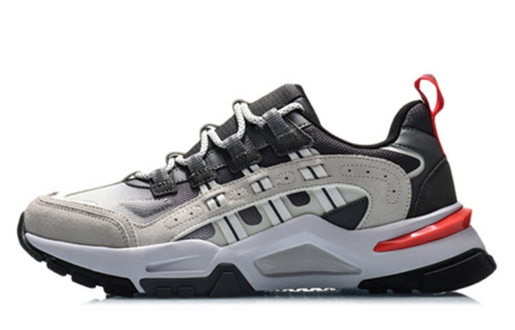 Li-Ning Li Ning Non slip Lightweight Low top Sports Casual Shoes Men's Shadow Gray