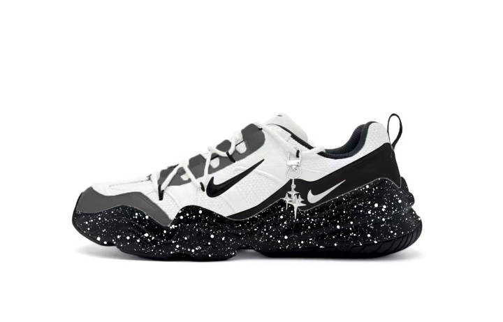Nike Nike Tech Hera Patchwork Baby's Breath Abrasion Resistant Abrasion Resistant Low top Casual Shoes Women's Black White