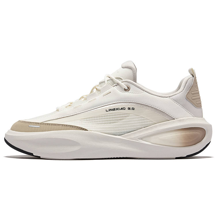 Erke Slip Resistant Abrasion Resistant Low top Casual Shoes Men's Microcrystal White Light Linen