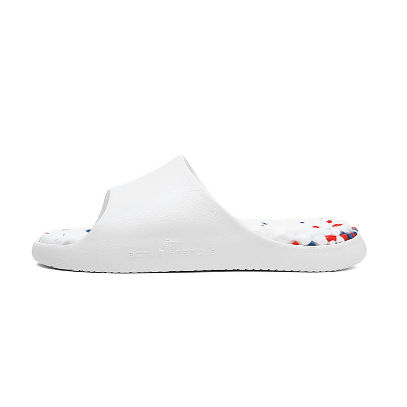IVERSON Slip Resistant Odor Resistant Slip Resistant Odor Resistant Slide Slippers Unisex White