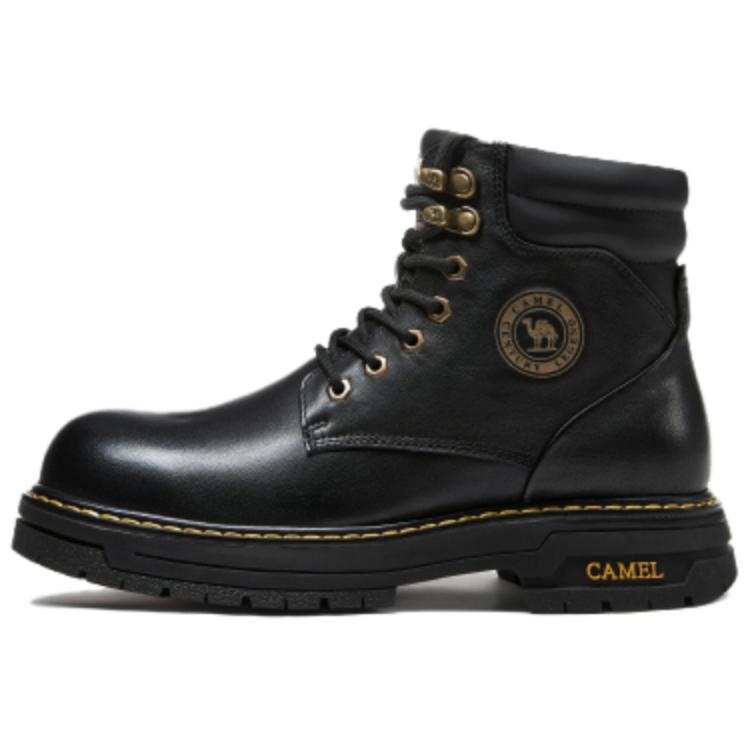 CAMEL CAMEL Short Combat Boots 4cm Men's Black