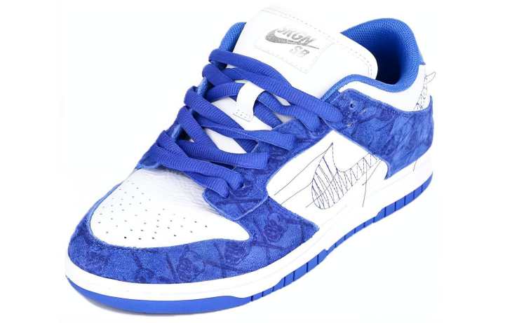 Nike THE SHOE SURGEON x Nike Slip Resistant Low top Casual Shoes Men's Blue White