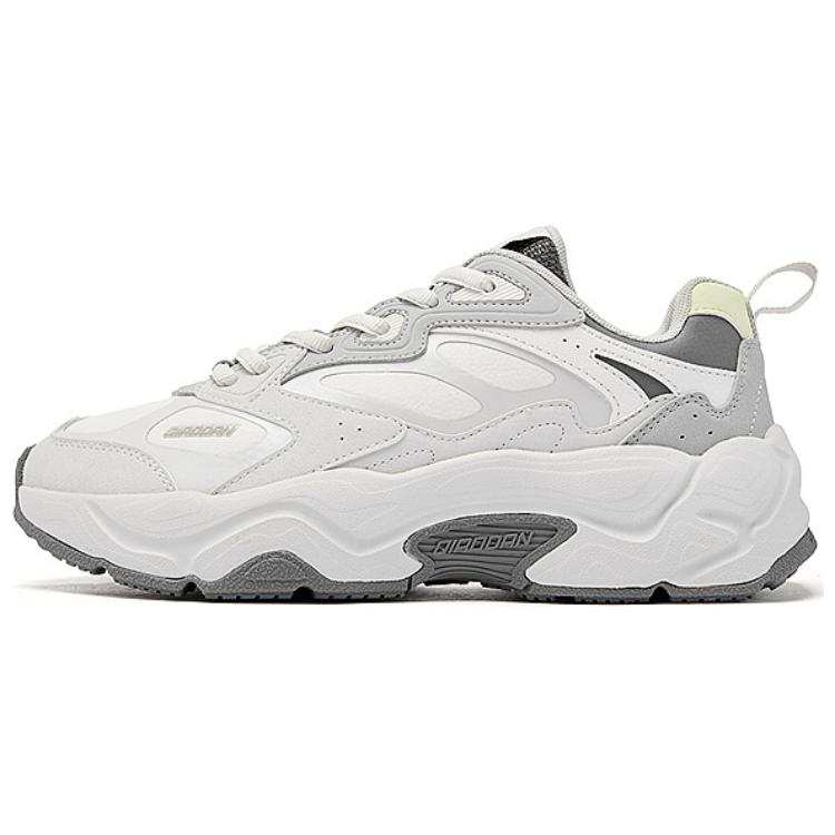 QIAODAN Slip Resistant Abrasion Resistant Slip Resistant Abrasion Resistant Low top Casual Shoes Women's Light Gray