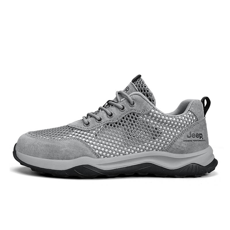 Jeep Breathable Cushioning Abrasion Resistant Coverage Low top Casual Shoes Men's Gray
