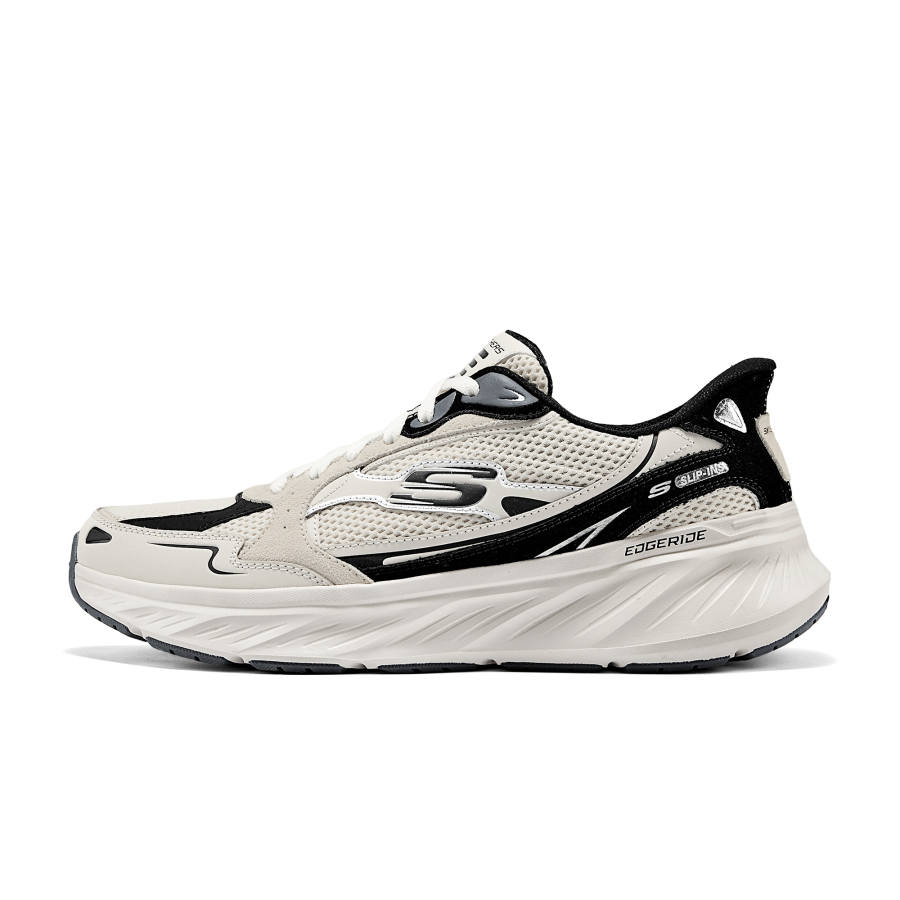 Skechers Edgeride Breathable Lightweight Low top Casual Shoes Men's Ecru