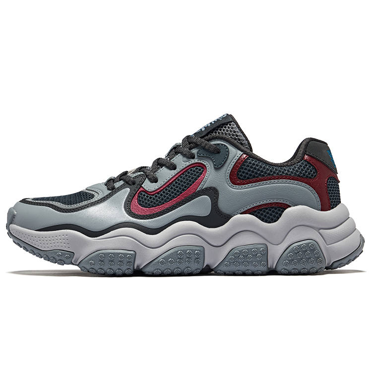 Erke Abrasion Resistant Breathable Low top Casual Shoes Men's Copper Cyan Cool Gray
