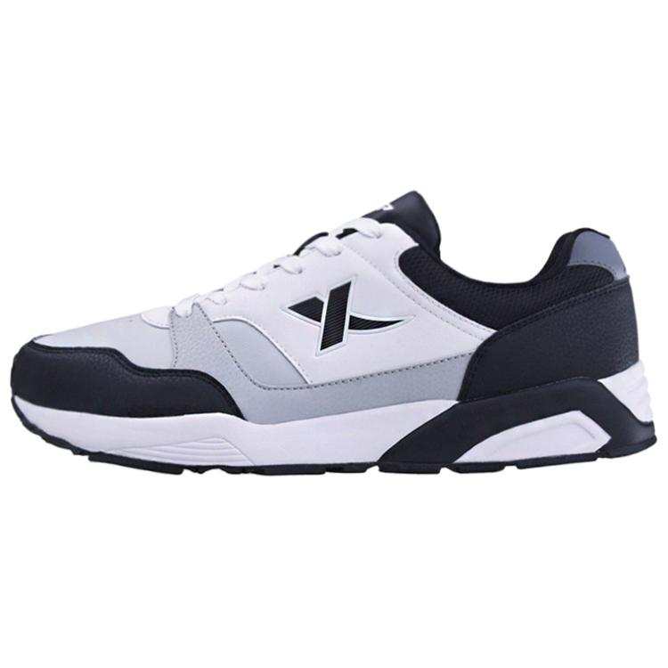 XTEP Cushioning Slip Resistant Abrasion Resistant Lightweight Low top Casual Shoes Men's Gray Black White