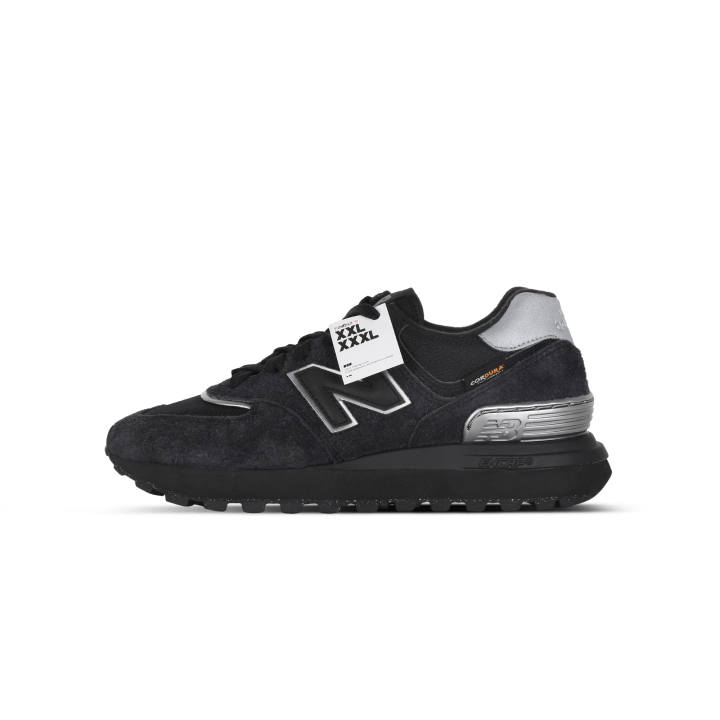 New Balance New Balance NB 574 Future Effect Cushioning Abrasion Resistant Coverage Low top Casual Shoes Unisex Silver Black