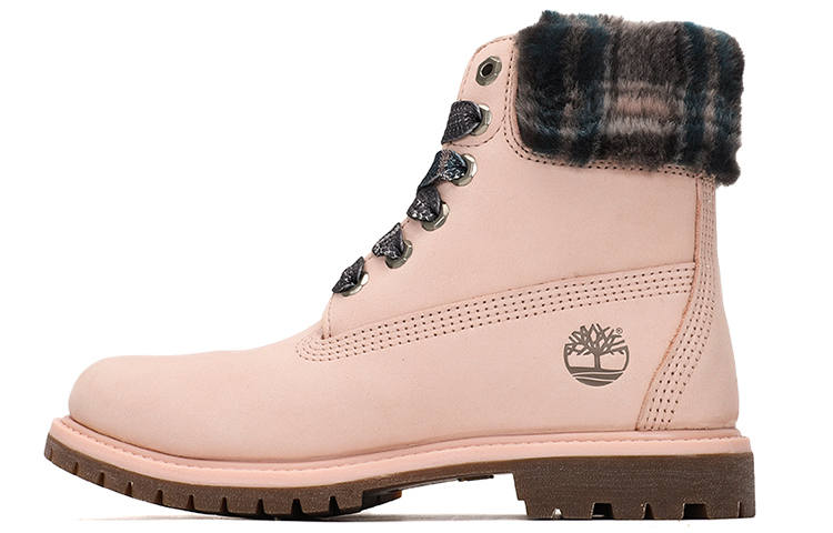 Timberland Lindon Woods 6 Inch Waterproof Boot 'Pink Nubuck And Black Printed Collar' Women's