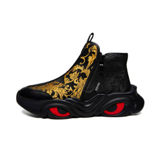 HUNU Slip Resistant Abrasion Resistant Slip Resistant Abrasion Resistant High top Casual Shoes Men's Black